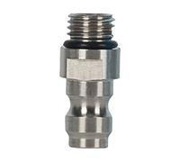 Buse en acier inoxydable avec port fileté M8 x 1 et valves unidirectionnelles pour lignes industrielles, accessoires d'outils pneumatiques professionnels