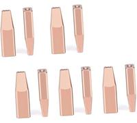 Buse en cuivre pour pistolet de soudage au laser à main, conception d'alimentation en fil pour les opérations de soudage lisse Double guide nozzle 1.0mm 10 pièces