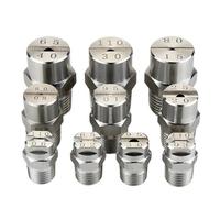 Buse en éventail en acier inoxydable 304, 1/8, 1/4, 3/8, 1/2, filetage mâle, angle de pulvérisation 65, 80, 95, 110, buse d'atomisation haute pression, 10 pièces(Spray angle 65,15-2.4 aperture,1/2")