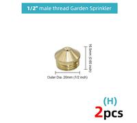 buse en laiton,pulvérisateur de jardin,système de refroidissement par brumisation en cuivre,filetage d'irrigation,outils d'arrosage - Type 2pcs - h
