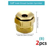buse en laiton,pulvérisateur de jardin,système de refroidissement par brumisation en cuivre,filetage d'irrigation,outils d'arrosage - Type 2pcs - b