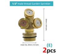buse en laiton,pulvérisateur de jardin,système de refroidissement par brumisation en cuivre,filetage d'irrigation,outils d'arrosage - Type 2pcs - e