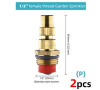 buse en laiton,pulvérisateur de jardin,système de refroidissement par brumisation en cuivre,filetage d'irrigation,outils d'arrosage - Type 2pcs - p