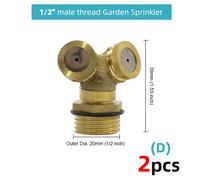 buse en laiton,pulvérisateur de jardin,système de refroidissement par brumisation en cuivre,filetage d'irrigation,outils d'arrosage - Type 2pcs - d