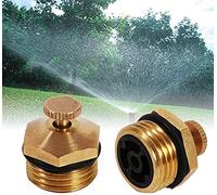 Buse en Laiton Réglable 1/2 Pouces pour Irrigation Jardin, Pulvérisateur Agricole avec Filtre Intégré, Effet Brume 360°, Doré, 2 x 2,2 cm, Lot de 5