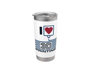 Buse et filament pour imprimante 3D I Love Gobelet isotherme en acier inoxydable double paroi