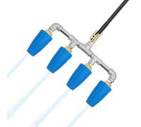 Buse Haute Pression pour Tuyau à Eau | Rondelle Quadruple Ergonomique en Acier Inoxydable,Buse de Pulvérisation de Tuyau à Raccord Rapide | Pour nettoyage domestique arrosage jardinage terrasse balcon