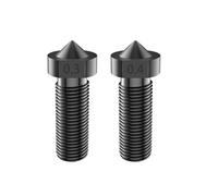 Buse Hotend Vol for imprimante 3D, filetage M6, 0,2/0,3/0,4/0,5 mm, for kit de mise à niveau de filament 1,75 mm, 1/3/5/10 pièces(1Pcs hard steel,0.4mm)