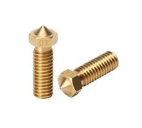 Buse Hotend Vol for imprimante 3D, filetage M6, 0,2/0,3/0,4/0,5 mm, for kit de mise à niveau de filament 3 mm, 1/3/5/10 pièces(3Pcs brass,0.4mm)