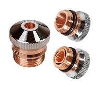 Buse Laser à Fiber H15 chromée pour découpeur Laser CNC, filetage M12, buse de coupe simple et Double couche, diamètre 15/17mm, 2 pièces Single-OD:17mm 5.0mm
