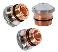 Buse Laser chromée pour soudage par découpe Laser à Fiber, buse CNC simple Double couche H15 M12, diamètre 15/17mm, 2 paquets Double-OD:17mm 1.0mm