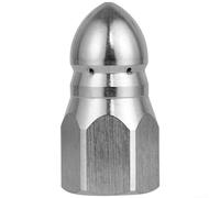 Buse multi-jet en acier inoxydable pour nettoyeur haute pression avec 1 orifices avant et 6 orifices arrière pour une couverture de nettoyage complète ((1, 3))