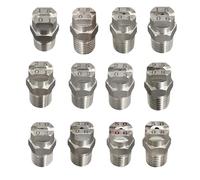 Buse plate haute pression en acier inoxydable en forme d'éventail, 6 pièces, adaptée aux nettoyeurs de surfaces, nettoyeurs haute pression,balais et nettoyeurs de châssis, dia 1/4 0.91mm(0.036in) 40°