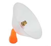 Buse réglable en cuivre avec couvercle coupe-vent pour irrigation de jardin, blanc transparent et orange, taille 98 mm, filetage 14 x 1,5 mm (cuivre 30°)