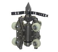 Buse rotative à explosion for drague industrielle de canalisations d'égouts urbains. Poulie à chaîne 360°.(With wheels 215L)