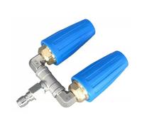 Buse rotative à triple sortie pour nettoyeur de pression, raccord rapide de 1/4", buse haute pression 4000 PSI avec connecteur en acier inoxydable 3 voies, pointe de nettoyage Power Cleaning Tip