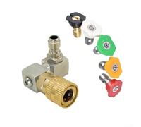 Buse rotative de lavage de voiture pour nettoyeur haute pression avec portée complète à 360 degrés et fabriquée en aluminium et acier inoxydable (6 pièces)