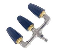 Buse rotative haute pression triple sortie, turbine rotative pour nettoyeur haute pression 4000 psi, accessoire de nettoyage avec connecteur rapide, pour lavage de voitures, sols, terrasses, fenêtres