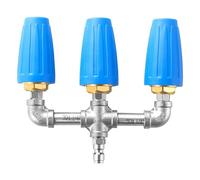 Buse Triple pour Nettoyeur Haute Pression - Embout Haut Débit Orifice 2.0, Pression Max 276 Bar, Acier Inoxydable & Laiton, Connecteur Rapide 1/4" - Durable & Polyvalent