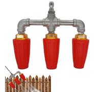 Buse Triple Pour Nettoyeur Haute Pression,Raccord Rapide 6,35 millimètres Rotation 360 Degrés 276 Bar - Buse Turbo Pour Nettoyeur Haute Pression - Pour Maison Véhicules Jardin Pavage Clôtures Sol