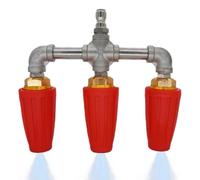 Buse Triple Pour Nettoyeur Haute Pression,Raccord Rapide 6,35 millimètres Rotation 360 Degrés 276 Bar,Buse Turbo Pour Nettoyeur Haute Pression - Pour Maison Jardin Pavage Clôtures Sol Et Terrasse
