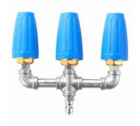 Buse triple turbo 3 en 1 pour nettoyeurs haute pression - Pression maximale de 4000 PSI avec orifice 2,0 - Construction en acier inoxydable et en laiton - Raccord rapide 1/4" -
