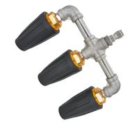 Buse Triple Turbo De Nettoyeur Haute Pression | Raccord Rapide 6,35 millimètres Rotation 360 Degrés 276 Bar - Buse Turbo pour Nettoyeur Haute Pression,Pour Maison Jardin Pavage Clôtures Sol Et Terrass