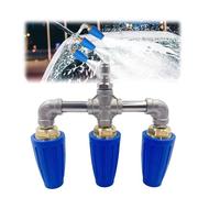 Buse turbo 3 en 1 pour nettoyeur haute pression, buse turbo rotative à 360°, avec connecteur rapide de 6,35 mm, 4 à 6 GPM, buse de turbine à pointe de nettoyeur haute pression 4000 psi, gain de temps