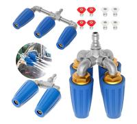 Buse turbo 4 en 1, orifice 2.0, buse turbo quadruple, embout de nettoyeur haute pression rotatif à 360°, 4000 PSI avec connecteur rapide 1/4"(Triple Nozzle)