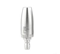 Buse turbo de nettoyeur haute pression en acier inoxydable, embout rotatif à 360° avec connexion rapide 1/4, pour jardin, allée, voiture, terrasse (030)