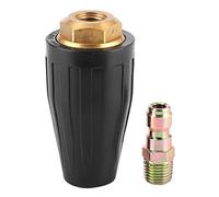Buse turbo pour nettoyeur haute pression 3600 PSI 1/4 po Embout de pulvérisation rotatif à connexion rapide pour le nettoyage de bateau en laiton massif Construction en acier (Ouverture 4.0)