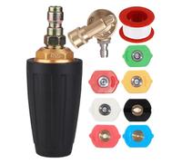 Buse turbo pour nettoyeur haute pression, 4000 psi avec 7 de pulvérisation, têtes de turbine de rechange haute efficacité, de lave-linge à connexion rapide pour nettoyage de jardin et