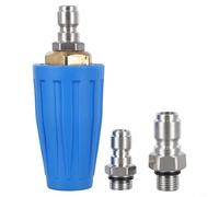 Buse turbo pour nettoyeur haute pression, 4000 PSI Max, 4,0 GPM, avec connecteurs rapides de 6,35 mm et 9,5 mm, bleu, compatible avec le nettoyage de voiture et d'extérieur