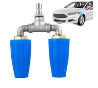 Buse Turbo rotative - Accessoire de pulvérisation double de 5,12 x 3,94 pouces, connecteur en laiton puissant, accessoires de plateau d'alimentation | Balayeuse d'eau à fort pour le nettoyage
