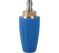Buse Turbo Rotative Haute Pression en Laiton et Acier Inoxydable, 3000 PSI, Bleu, Compatible avec Nettoyeur Haute Pression, Raccord BSP 1/4 Pouce, 4x7,8 cm