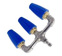 Buse Turbo Rotative, Nettoyeur Haute Pression À Triple Buse,Embout De Buse Triple Pour Laveuse À Pression - Remplacement De Buse De Turbine, Connecteur Rapide 4000PSI Pour Le Nettoyage Des Vitres Du P