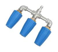 Buse turbo triple haute pression pour nettoyeur haute pression, buse de pulvérisation rotative, pour fixation de débroussailleuse pour allée, terrasse, lavage de voiture, raccord rapide à économie