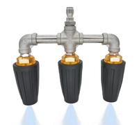 Buse Turbo Triple - Raccord Rapide 6,35 millimètres Rotation 360 Degrés 276 Bar | Embout Turbo pour Nettoyeur Haute Pression - Pour Maison Jardin Pavage Clôtures Sol Et Terrasse