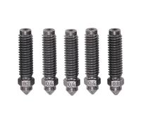 Buses 5 pièces adaptées à l'imprimante 3D en carbone 0.2MM 0.8MM 0.4MM buse en acier trempé résistant à l'usure à haute température pour les imprimantes professionnelles