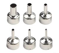 Buses à souder 22 mm pour station à air chaud 858D+ 8586, 6 buses de soudage en acier inoxydable résistant à la chaleur, convient pour la série 858 et les adaptateurs