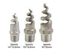 Buses atomisantes en spirale en acier inoxydable 316L optimisées pour améliorer la dynamique du flux des fluides (1/2 (3/4(DN20,26 mm)