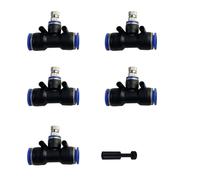 Buses de brumisation en Laiton 10 pièces avec tés à raccord Rapide 10-8-10 mm, buse de brumisation à Verrouillage Coulissant Basse Pression à Connexion Rapide(0,6 mm)