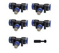 Buses de brumisation en Laiton 10 pièces avec tés à raccord Rapide 12-8-12 mm, buse de brumisation à Verrouillage Coulissant Basse Pression à Connexion Rapide(0,6 mm)