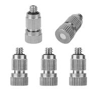 Buses de brumisation en laiton, 50 pièces buse de brumisation haute pression 3/16 UNC tête de pulvérisation anti-goutte extérieure pour système de refroidissement extérie 2 sections Orifice Dia 0.5mm