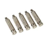 Buses de brumisation en laiton 50 pièces, buses de brumisation en laiton, tête de buse de brumisation à haute pression pour système de refroidissement extérieur/serre/amé 5 sections Orifice Dia 0.5mm