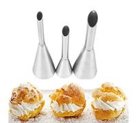 Buses de Choux à la Crème, Embouts de Douille de Tuyauterie de Crème Réutilisables en Acier Inoxydable, Outil de Remplissage de Choux à la Crème à Buse Longue pour les Choux à la