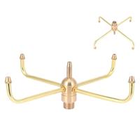 Buses de Fontaine rotatives, arroseur à 4 Bras rotatifs for Bassin Jardin, en Laiton, Filetage Femelle G1/2 et mâle G3/4, avec Buses Moyennes Grandes