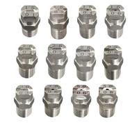 Buses de nettoyage de surface 6 pièces, filetage externe 1/8, 1/4, 3/8, 1/2 po, orifice de 0,66 à 3,6 mm, pièces de rechange pour pistolets à eau, balais à eau et nettoyants de 1/2 2mm(0.079in) 110°