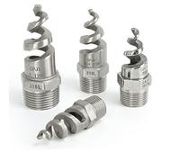 Buses de pulvérisation à cône en spirale filetage mâle, buse complet acier inoxydable, brume d'atomisation pour le refroidissement du gaz, nettoyage, l'extérieur 5pcs 2"
