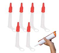 Buses de rechange en silicone - Buses de tube en silicone | Lot de 6 buses de calfeutrage, ensemble de buses de calfeutrage, applicateurs de buses de calfeutrage, bouchons d'économie de tube de mastic